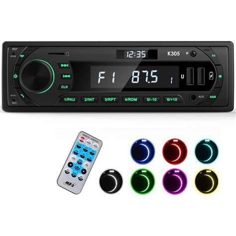 Rds Autoradio Bluetooth Avylet Din Poste Radio Voiture Prend En