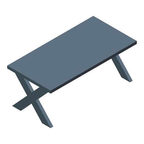 Icono de muebles de mesa isométrico de icono de vector de muebles de