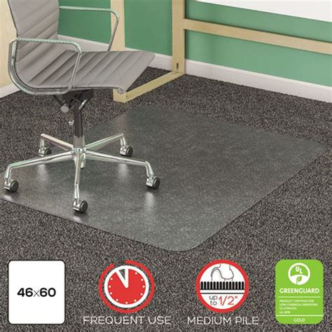 Tapis Antistatique Economat Deflecto Rectangulaire Transparent Po