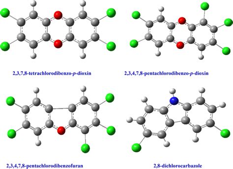 Modelled Structures Of Some Selected Polychlorinated Dibenzo P Dioxins