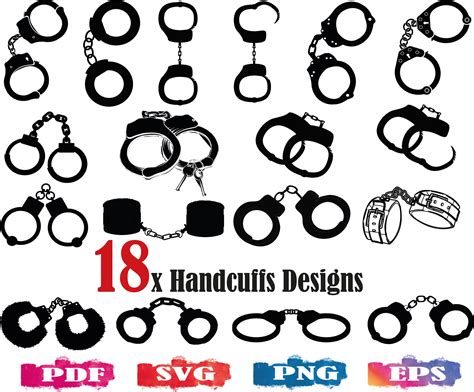 Handcuffs Svg Handcuffs Silhouette Handcuffs Police Etsy Uk