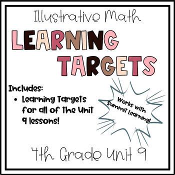 Illustrative Math Grade Unit Learning Targets Tpt