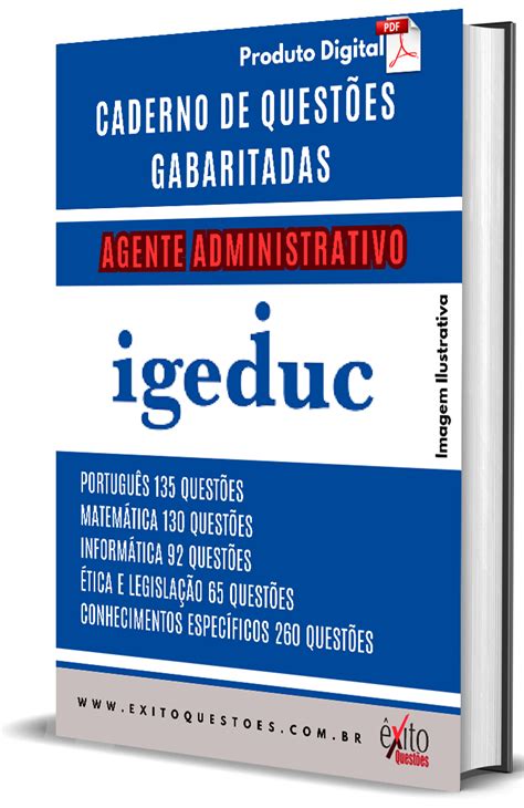 CADERNO DE QUESTÕES GABARITADAS AGENTE ADMINISTRATIVO IGEDUC