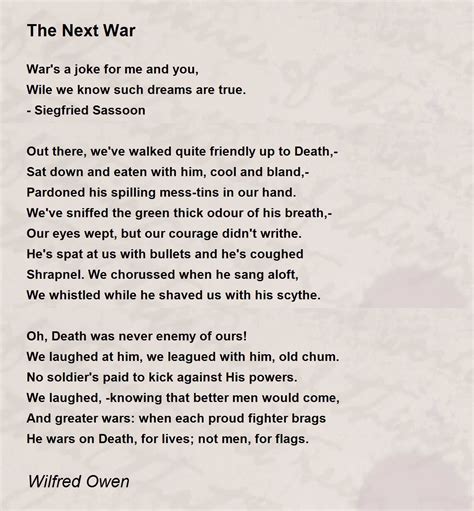 Futility Wilfred Owen