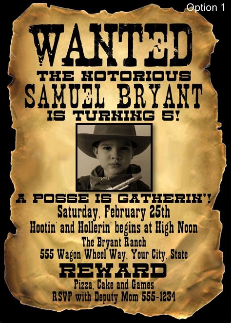 Wanted Poster Printable