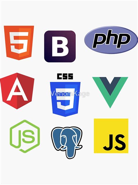 Html Css Javascript Coding Sticker Pack Sticker For Sale By