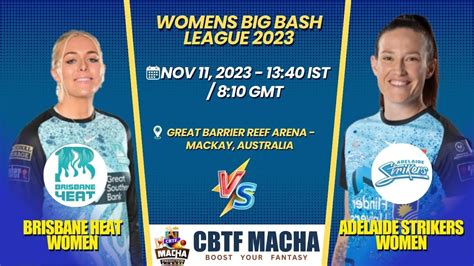 WBBL 2023 BH W Vs AS W Match Prediction Fantasy Tips Pitch Report