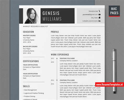 Pages Cv Template