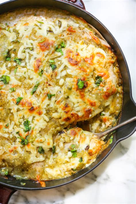 Salsa Verde Chicken Enchilada Bake The Defined Dish