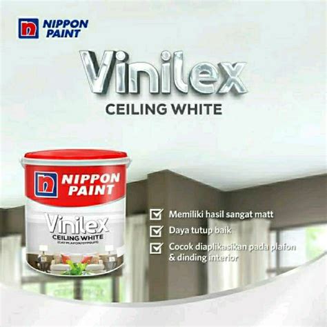 Jual Cat Plafon Gypsum Grc Vinilex Ceiling White Kg Shopee Indonesia