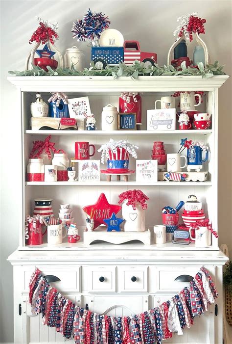 Pin On Rae Dunn Inspiration Displays Fourth Of July Decor 4th Of