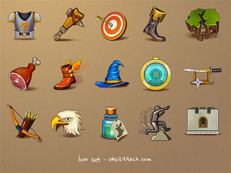 Ui And Icons For Rpg Fantasy Game On Behance