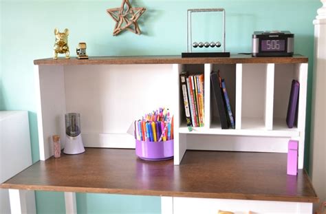 Desk Hutch for File Cubby Base Desk with Drawers | Ana White