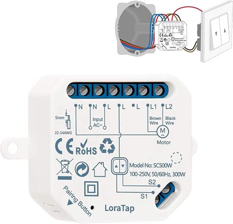 Maxcio Interrupteur Volet Roulant Connecté WiFi Volet Roulant Connecté