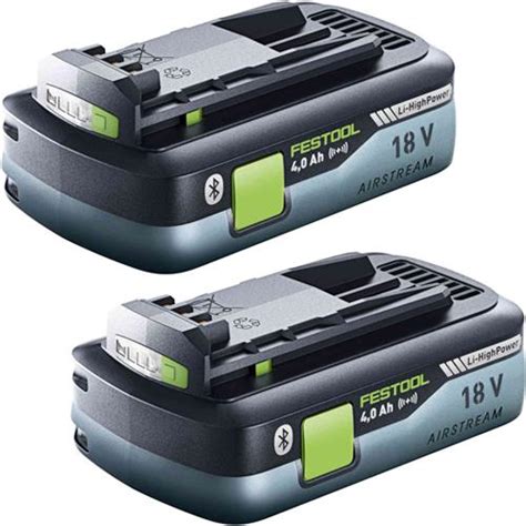 Festool 18v 4ah Compact Bluetooth High Power Battery Twin Pack 205034