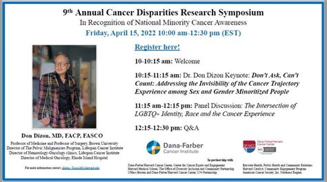 9th Annual Cancer Disparities Research Symposium Dicp