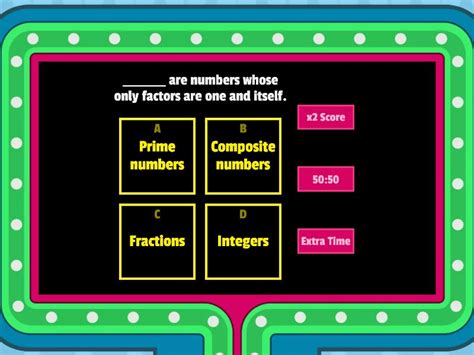 Prime and Composite numbers - Gameshow quiz