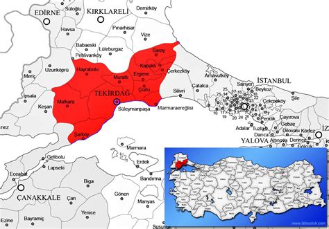 Tekirdağın Ilçeleri Nüfus Rakım Ve Yüz ölçümleri Laf Sözlük