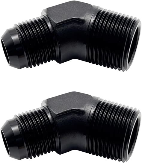 Amazon KRD PERFORMANCE 2 PCS Black Aluminum 45 Degree Elbow 3 AN