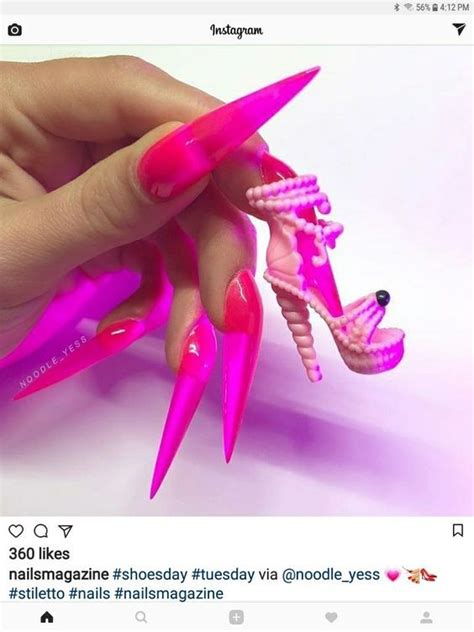 Long Pink Jelly Nails Crazy Nail Designs Crazy Nails Crazy Nail Art