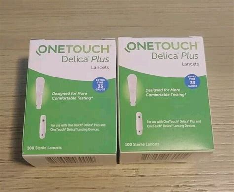 Boxes Onetouch Delica Plus Lancets Gauge Extra Fine Exp