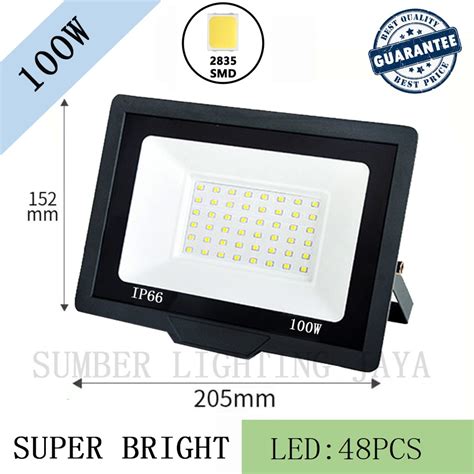 Jual COD READY STOK LAMPU SOROT LED 20W 30W 50W 100W 200W IP66