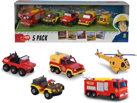 Dickie Toys Feuerwehrmann Sam 5 Er Geschenkset Spielzeugautos Mit