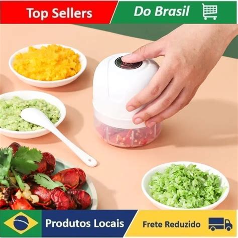 Mini Processador Triturador Sem Fio Elétrico De Alimentos Para Legumes