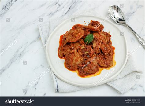 Semur Jengkol Jengkol Balado Jengkol Stew Stock Photo