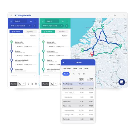 Nächste Generation Lkw Routenplanung Software PTV Map Guide PTV