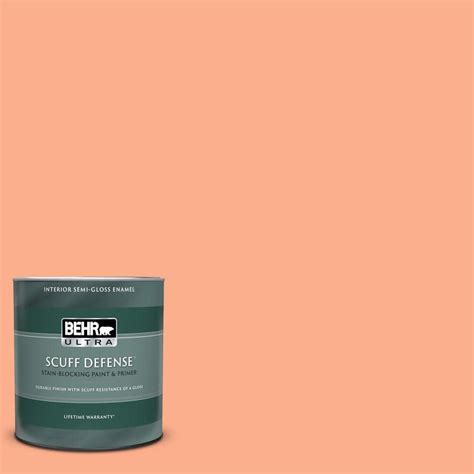 BEHR ULTRA 1 Qt 220A 3 Sweet Apricot Extra Durable Semi Gloss Enamel