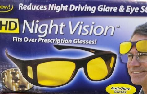 Night Vision Hd~wraparound Glasses~as Seen On Tv~fits Over Glasses~idea Village Ebay