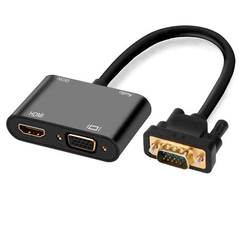 Convertidor Vga A Hdmi Vga Adaptador Con Audio Convertidor