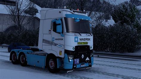 Renault T Maersk Skin Ets Mods Euro Truck Simulator Mods