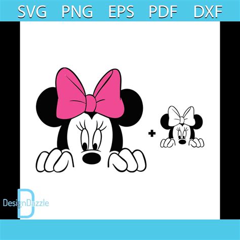 Minnie Mouse Face Svg Disney Svg Minnie Mouse Svg Minnie Inspire