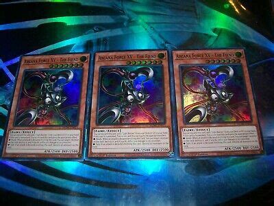 3x Arcana Force XV The Fiend 1st Edition Super Rare MZMI EN015 Yu Gi