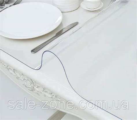 Мягкое гибкое стекло на стол Силиконовая скатерть Soft Glass (3.7х1.4м ...