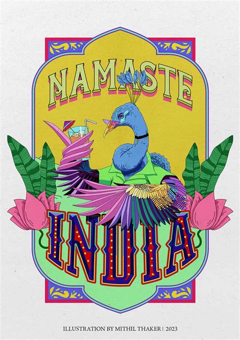 Namaste India with Animal - Illustration on Behance