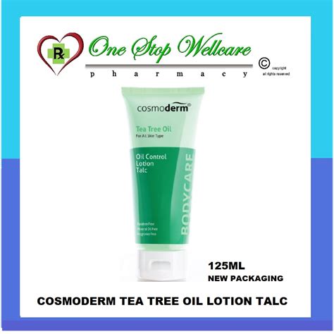 Cosmoderm Tea Tree Oil Lotion Talc Old New 125ml Shopee Malaysia