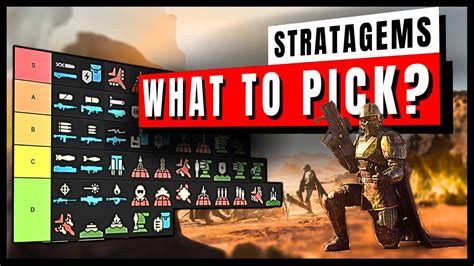 Ultimate Helldivers 2 Stratagems Tier List Guide Outdated YouTube