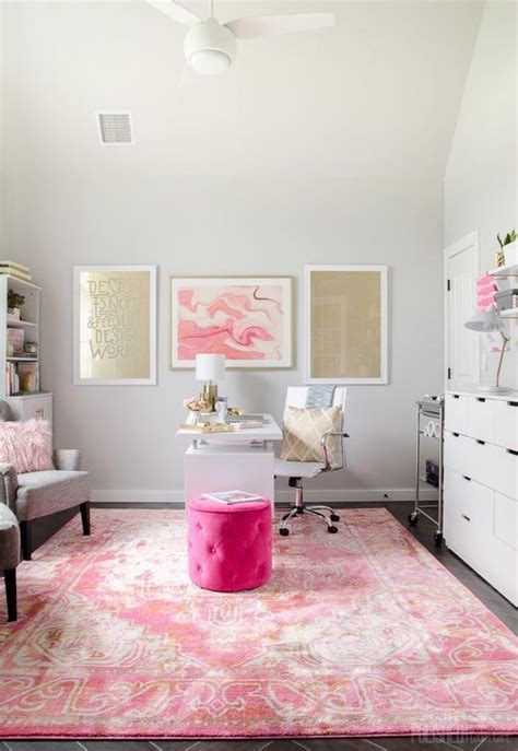 25 Beautiful Pink Home Office Decor Ideas - DigsDigs