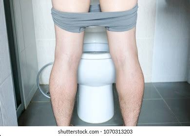 Rear View Leg Man Standing Peeing Stock Photo Shutterstock