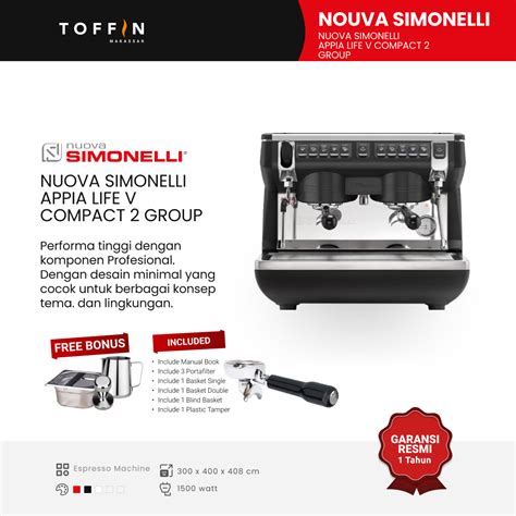 Mesin Kopi Espresso Appia Life V Compact TOFFIN MAKASSAR