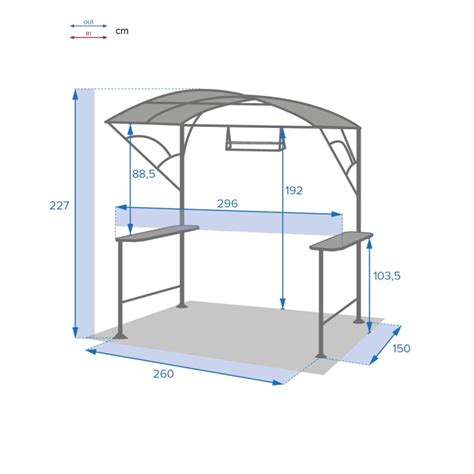 Abri Barbecue En Acier Hesp Ride Neiba Graphite Le D P T Bailleul