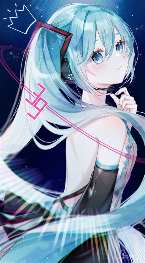 初音ミク「主役 👑 初音ミク誕生祭2021 初音ミク生誕祭2021 」詩渚 しゃなのイラスト