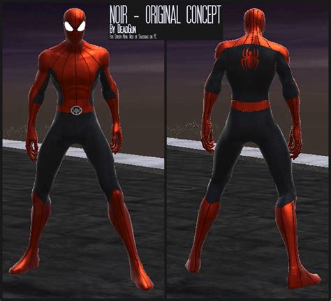 Original Concept Noir Suit Spider Man Web Of Shadows Mods