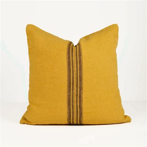 Yellow Brown Pillow - Etsy