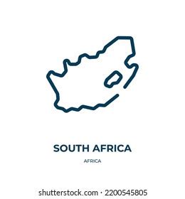 South Africa Icon Linear Vector Illustration Stock Vector (Royalty Free ...