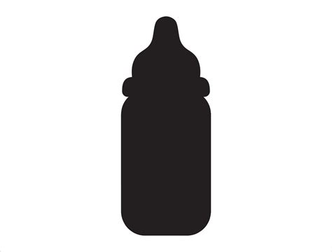 Baby feeding bottle silhouette 45988633 Vector Art at Vecteezy