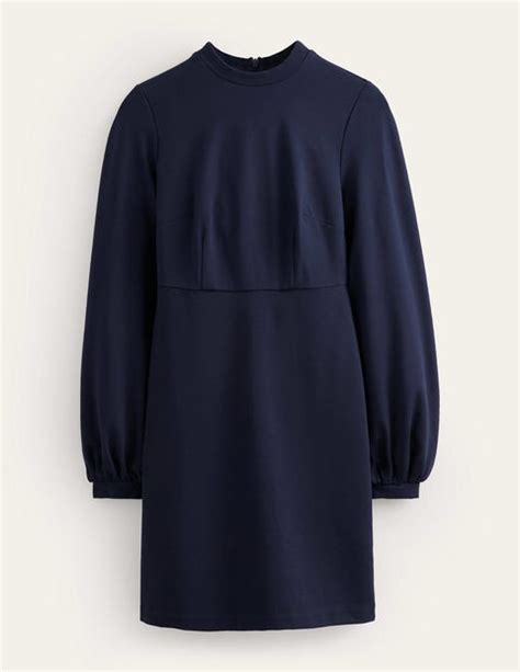 Mini Robe En Jersey Manches Blousantes Bleu Marine Boden Fr